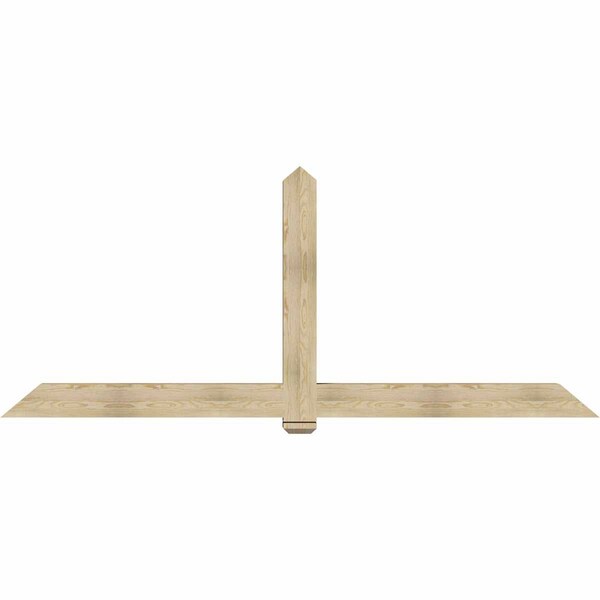Ekena Millwork Eugene Rough Sawn Timber Gable Bracket, Douglas Fir, 108"W x 45"H x 6"D x 6"F, 10/12 Pitch GBW108X45X0606EUG00RDF - main